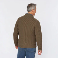 Men's Shetland Wool Windproof Zip Sweater