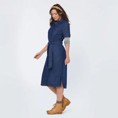 Women's Denim Midi Dress