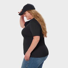 Women's Plus Longtail T Elbow Sleeve Scoopneck